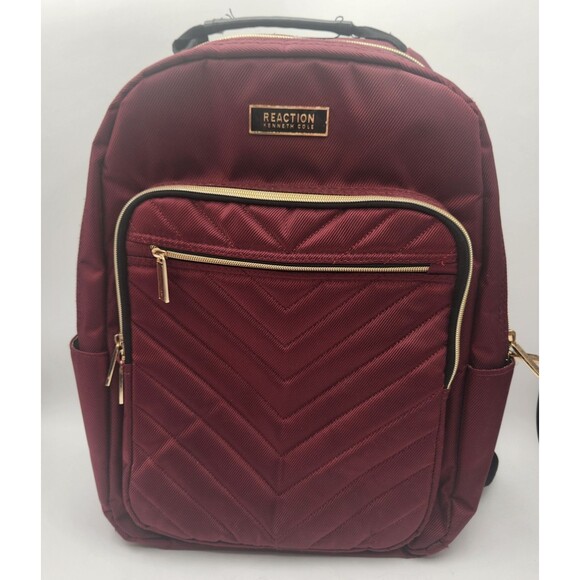 Kenneth Cole Reaction Back Pack Burgundy 15"x11"x7" Outer & Inner Pockets - Picture 1 of 16